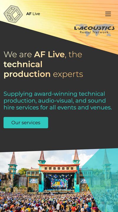 The AF Live website on a phone