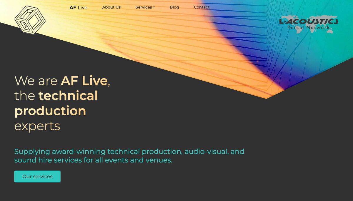 The AF Live website home page